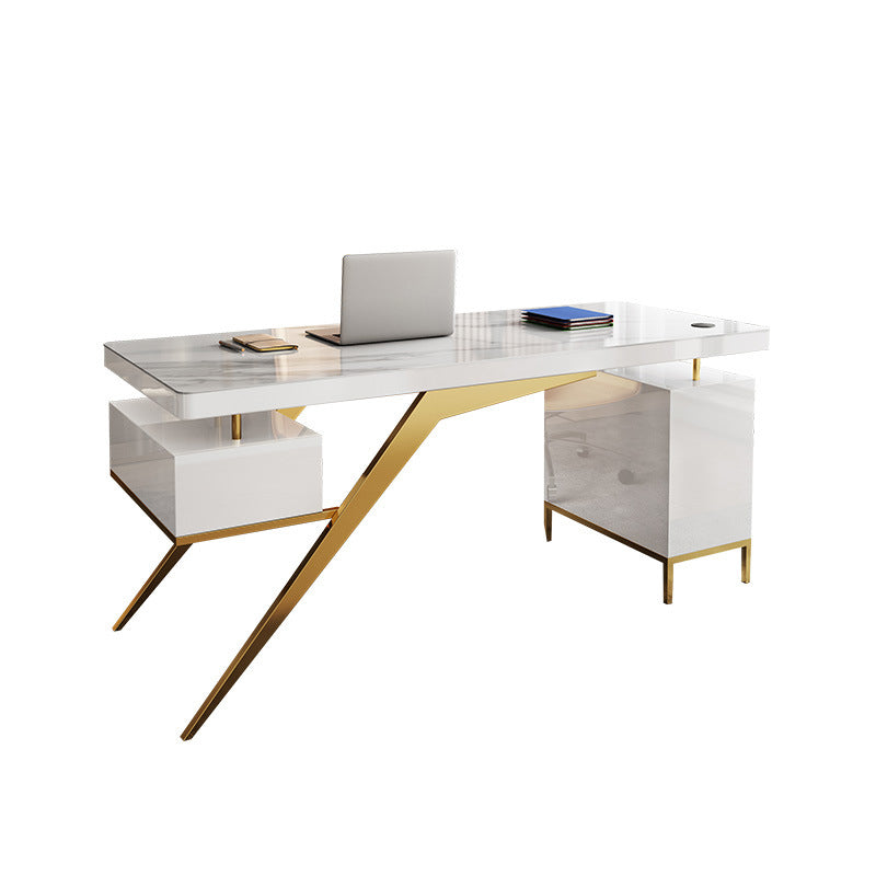 Contemporary Desk for Office 28"W X 30"H Rectangular Desk in White