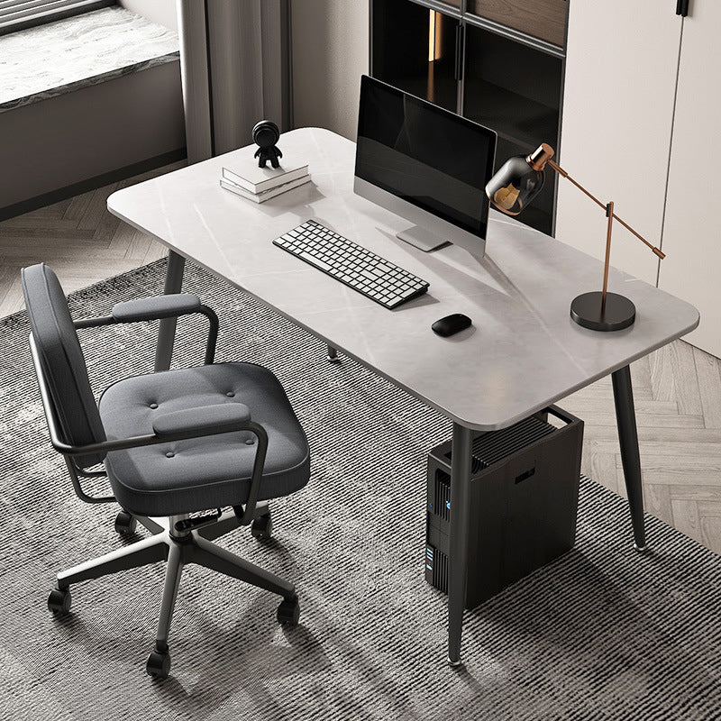 Contemporary Marble Desk for Office 30"H Rectangular Computer Desk