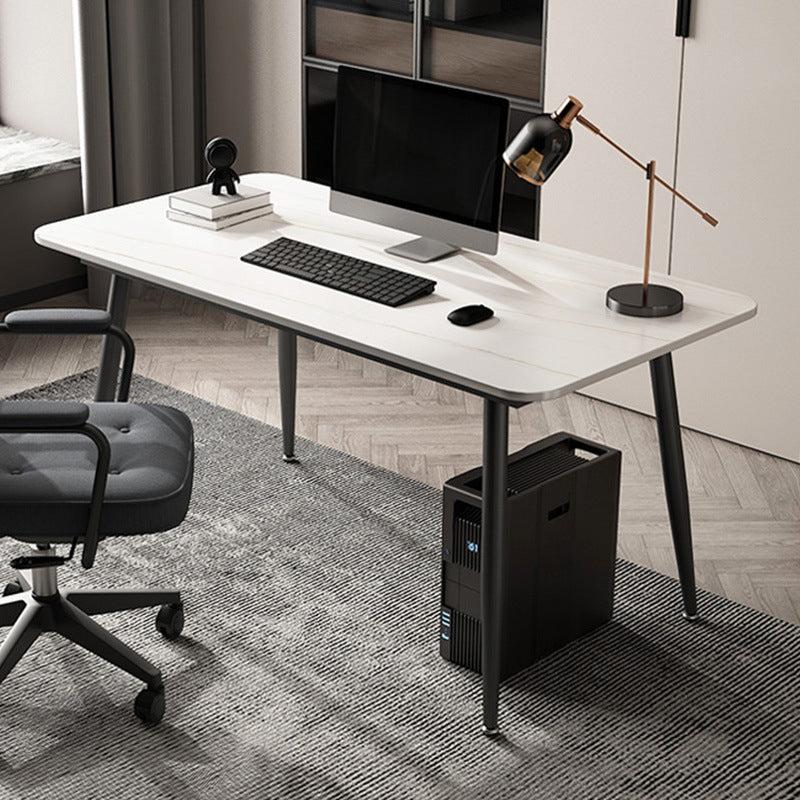 Contemporary Marble Desk for Office 30"H Rectangular Computer Desk