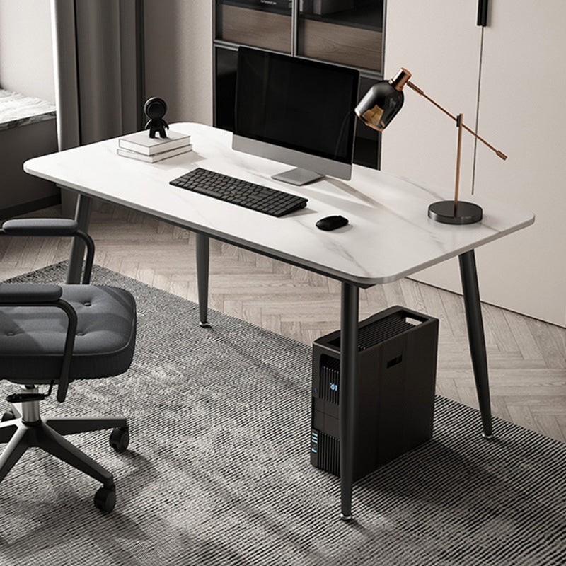 Contemporary Marble Desk for Office 30"H Rectangular Computer Desk