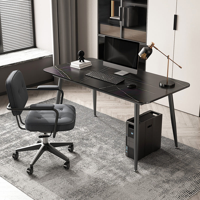 Contemporary Marble Desk for Office 30"H Rectangular Computer Desk