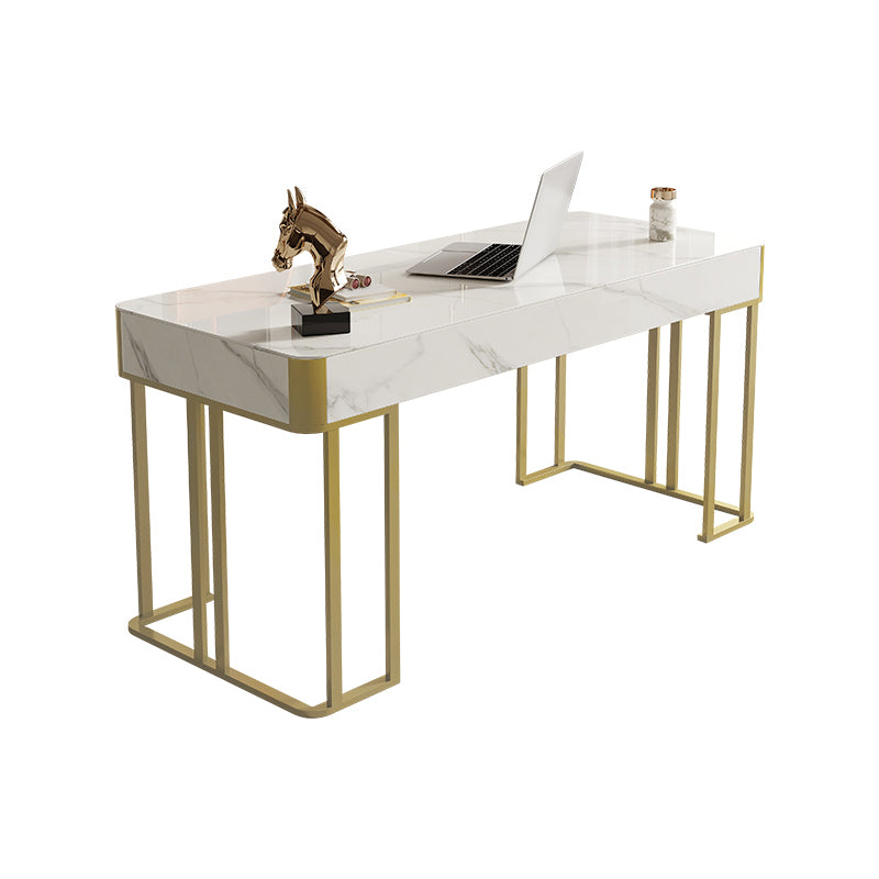 Home or Office Rectangular Office Desk with Metal Base Writing Desk