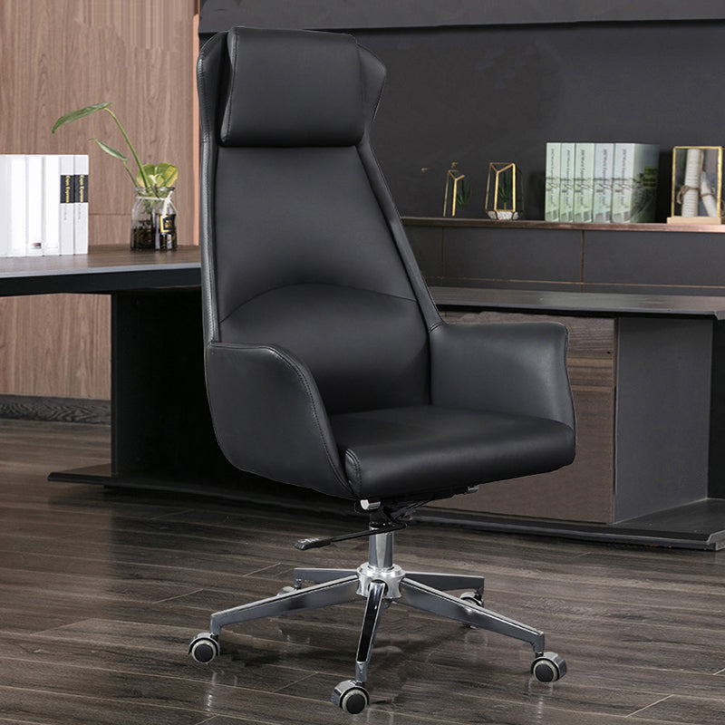 Contemporary Executive Chair Slide Tufted Black Managers Chair