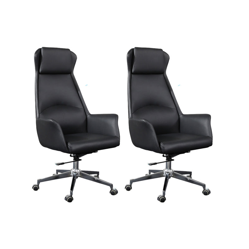 Contemporary Executive Chair Slide Tufted Black Managers Chair