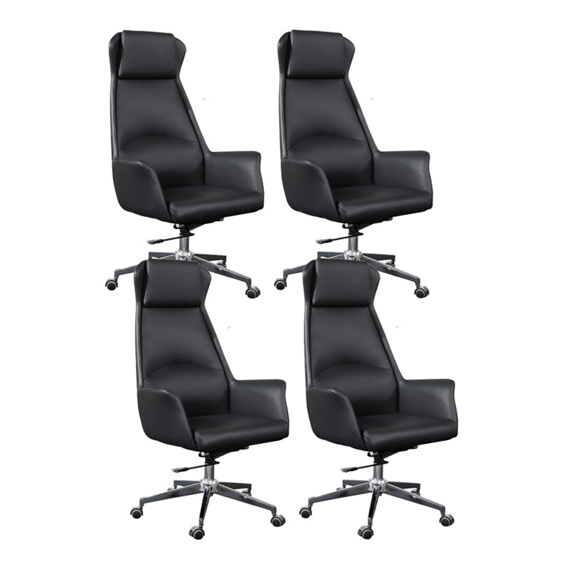 Contemporary Executive Chair Slide Tufted Black Managers Chair