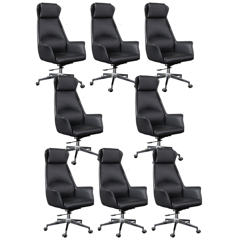 Contemporary Executive Chair Slide Tufted Black Managers Chair