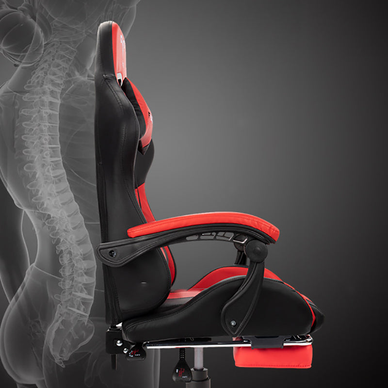 Modern Desk Chair Lether Gaming Chair High-Back Chair with Wheels