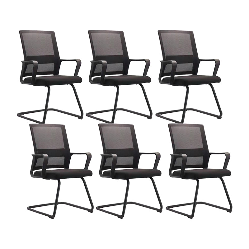 Contemporary Arm Chair Breathable AirGrid Upholstered Black Desk Chair