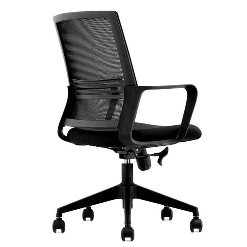 Contemporary Arm Chair Breathable AirGrid Upholstered Black Desk Chair