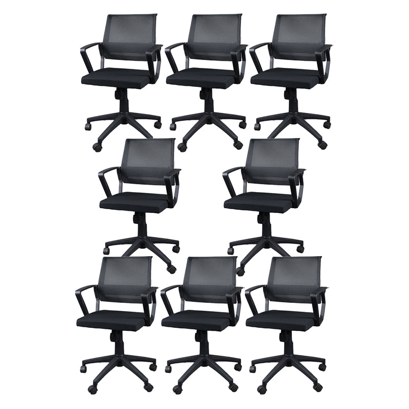 Contemporary Ergonomic Office Chair Mid-Back Adjustable Desk Chair