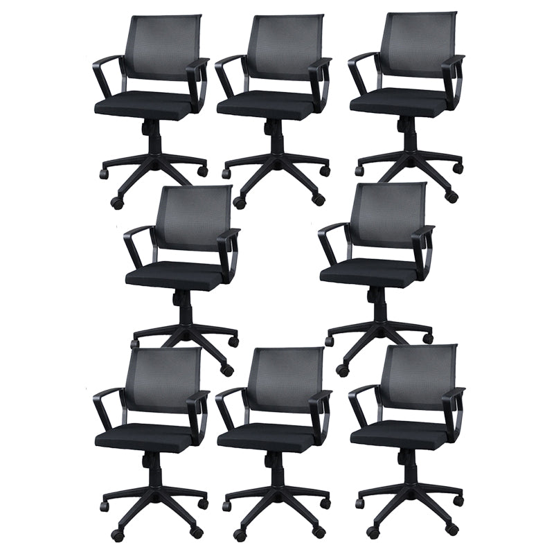 Contemporary Ergonomic Office Chair Mid-Back Adjustable Desk Chair