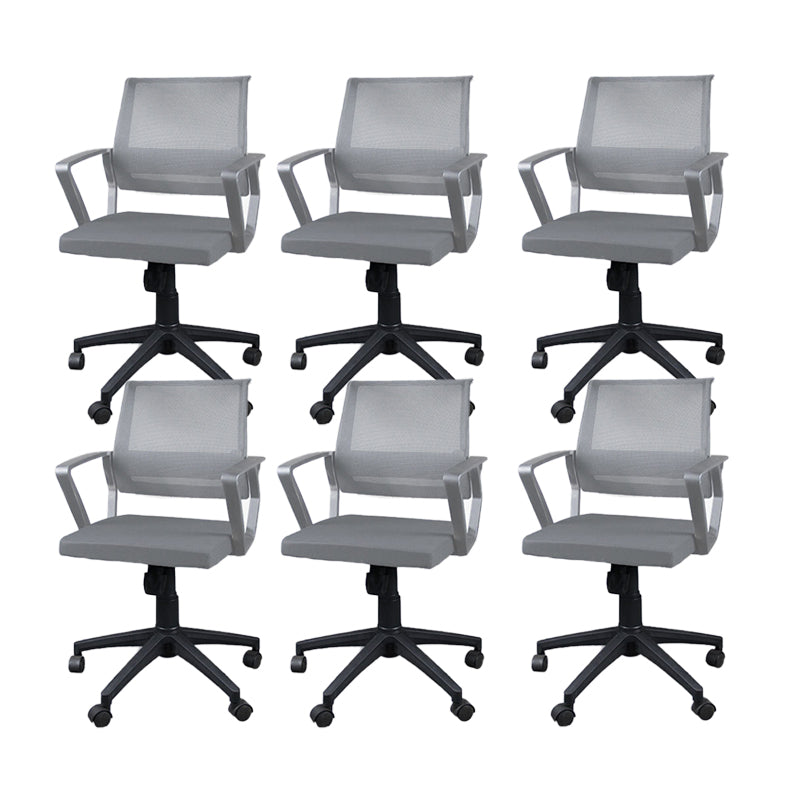 Contemporary Ergonomic Office Chair Mid-Back Adjustable Desk Chair