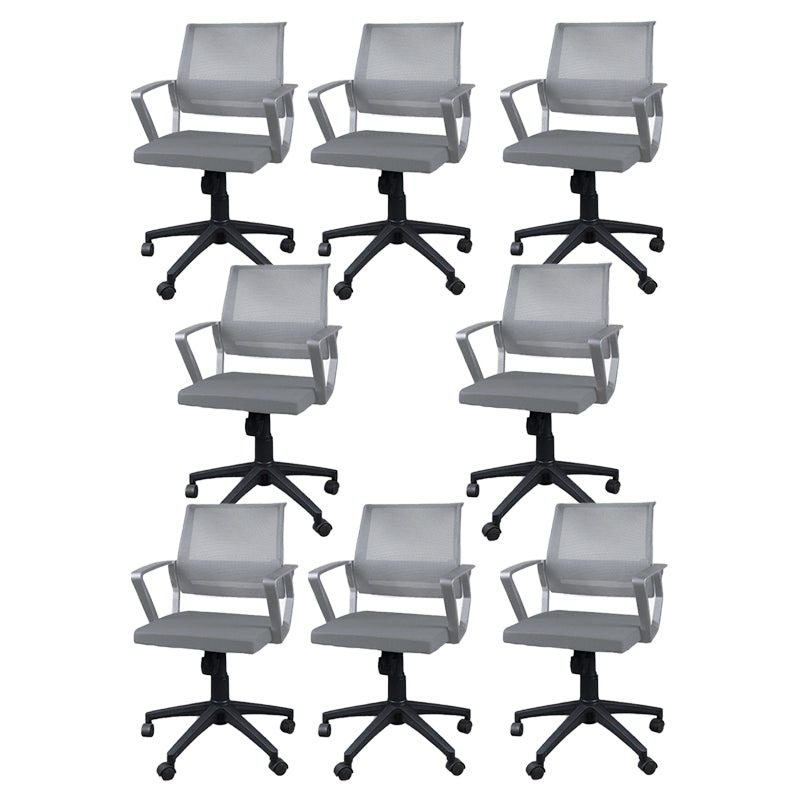 Contemporary Ergonomic Office Chair Mid-Back Adjustable Desk Chair