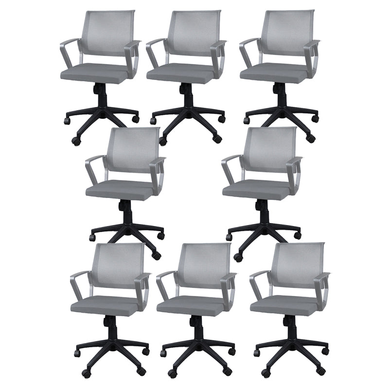 Contemporary Ergonomic Office Chair Mid-Back Adjustable Desk Chair