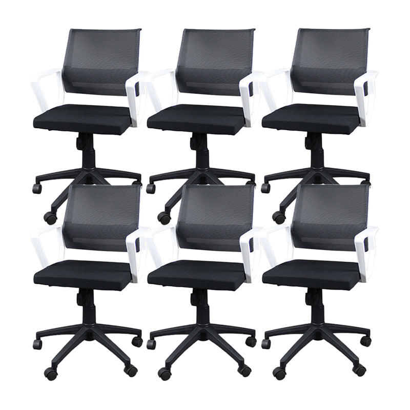 Contemporary Ergonomic Office Chair Mid-Back Adjustable Desk Chair