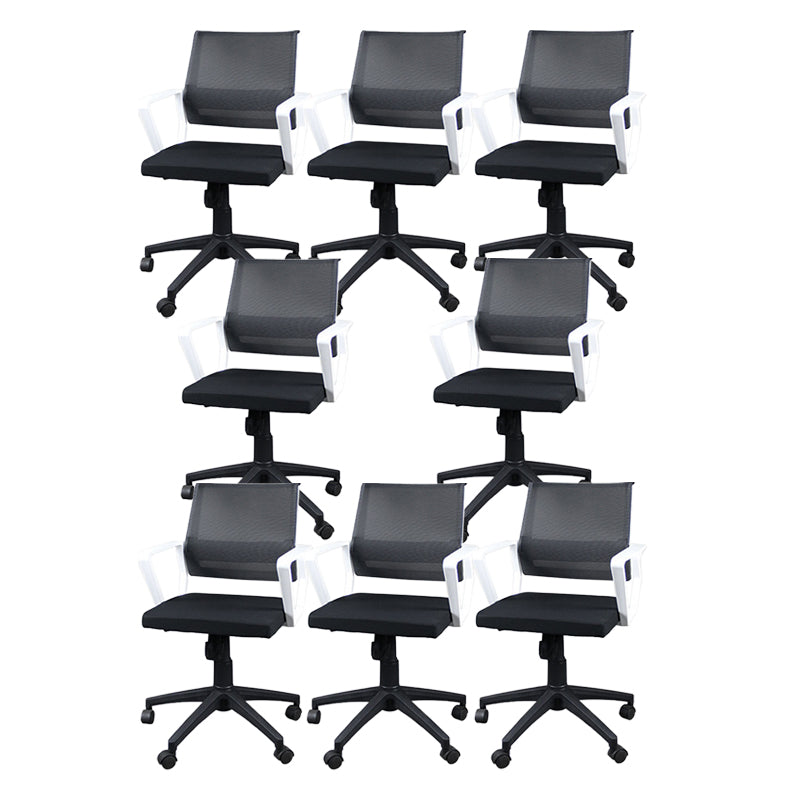 Contemporary Ergonomic Office Chair Mid-Back Adjustable Desk Chair