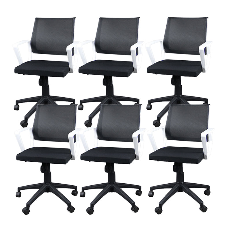 Contemporary Ergonomic Office Chair Mid-Back Adjustable Desk Chair