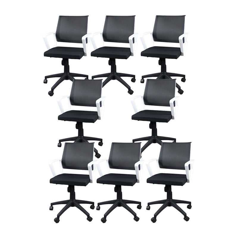 Contemporary Ergonomic Office Chair Mid-Back Adjustable Desk Chair