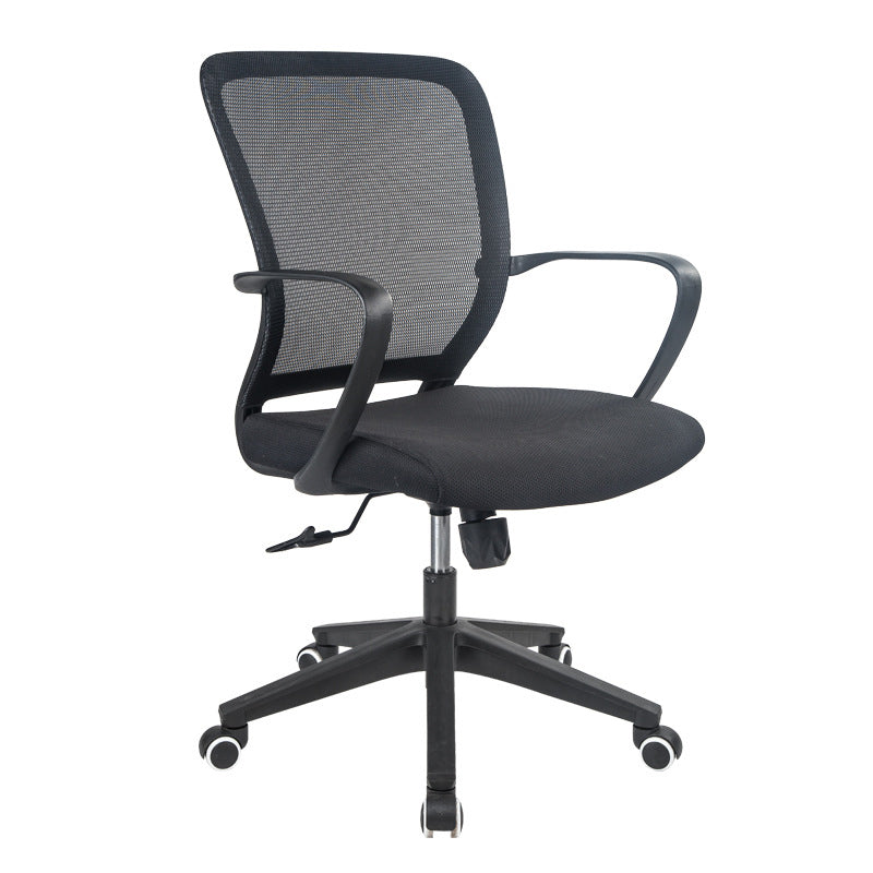 Contemporary Arm Chair Fixed Arms Mid-back Mesh Office Chair