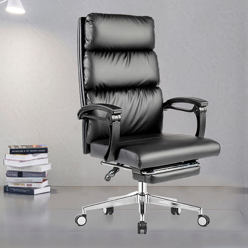 Black Contemporary Executive Chair Slide Tufted Managers Chair