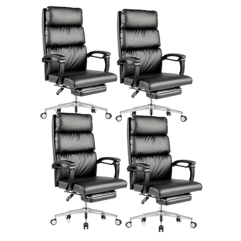 Black Contemporary Executive Chair Slide Tufted Managers Chair