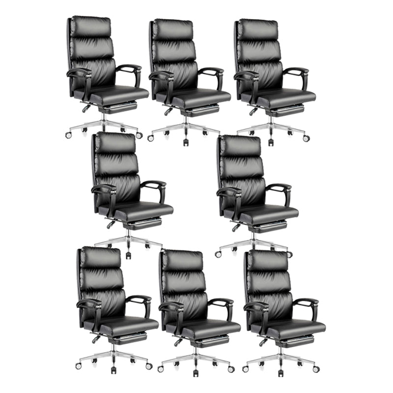 Black Contemporary Executive Chair Slide Tufted Managers Chair