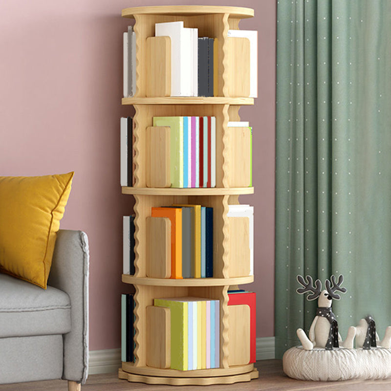 Vertical Closed Back Bookcase 19.9" Wide Pine Bookshelf Natural