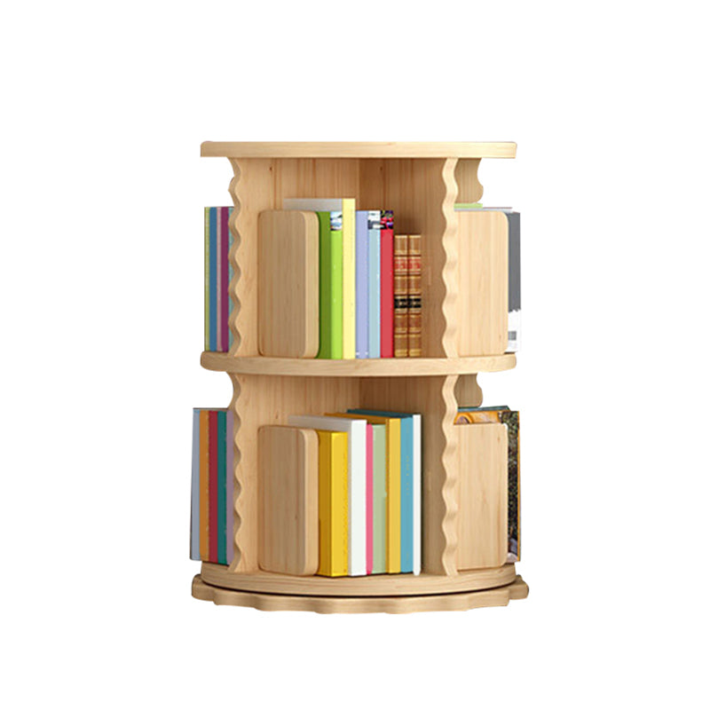 Vertical Closed Back Bookcase 19.9" Wide Pine Bookshelf Natural