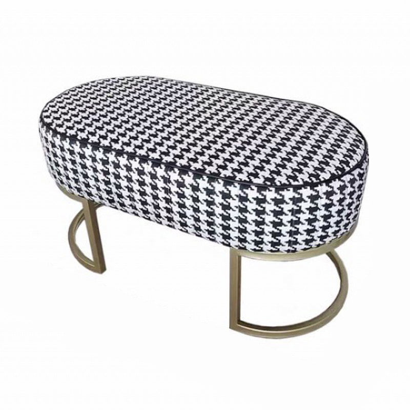 15" W Glam Seating Bench Upholstered Cushioned Entryway Bench