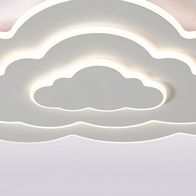 Modern Cloud Shape Ceiling Mount Light Fixture 3 Lights Ceiling Mounted Light