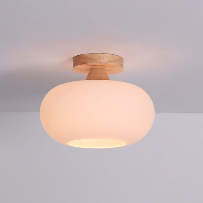 Modern Ceiling Light Simple Ceiling Mount Light with Wood for Living Room