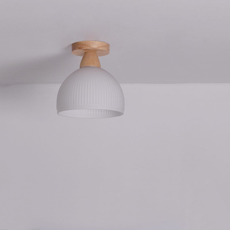 Modern Ceiling Light Simple Ceiling Mount Light with Wood for Living Room