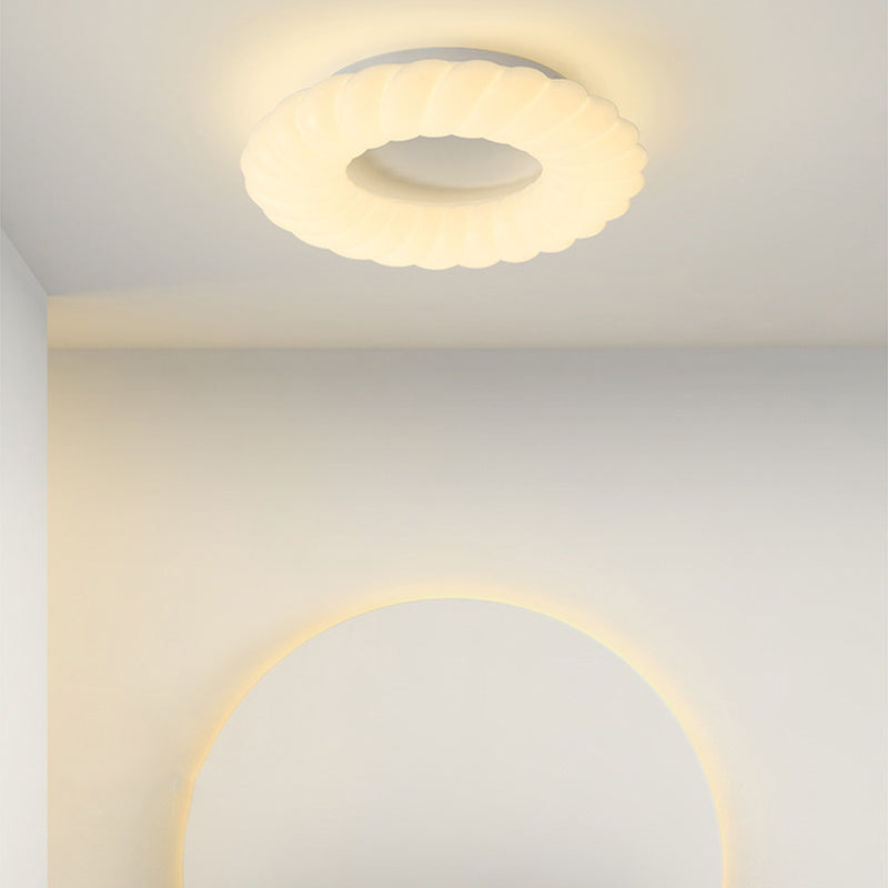 Contemporary LED Ceiling Light White Shaded Flush Mount Lighting for Room