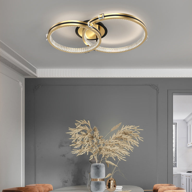 Modern Round Flush Mount Ceiling Light Crystal Flush Mount Lighting