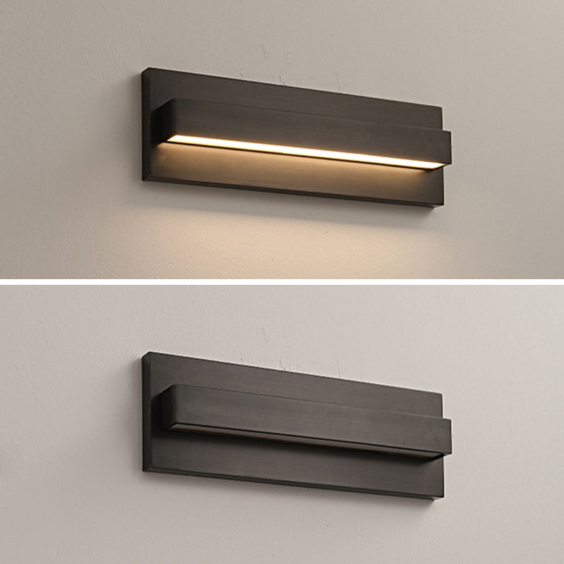 Metal Rectangular Vanity Wall Lights Industrial Style 1 Light Vanity Lighting Ideas