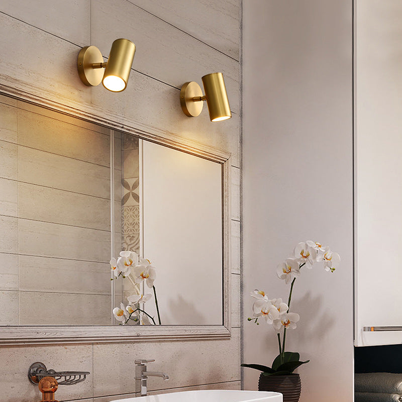 Metal Cylinder Vanity Wall Lights Industrial Style 1 Light Vanity Lighting Ideas