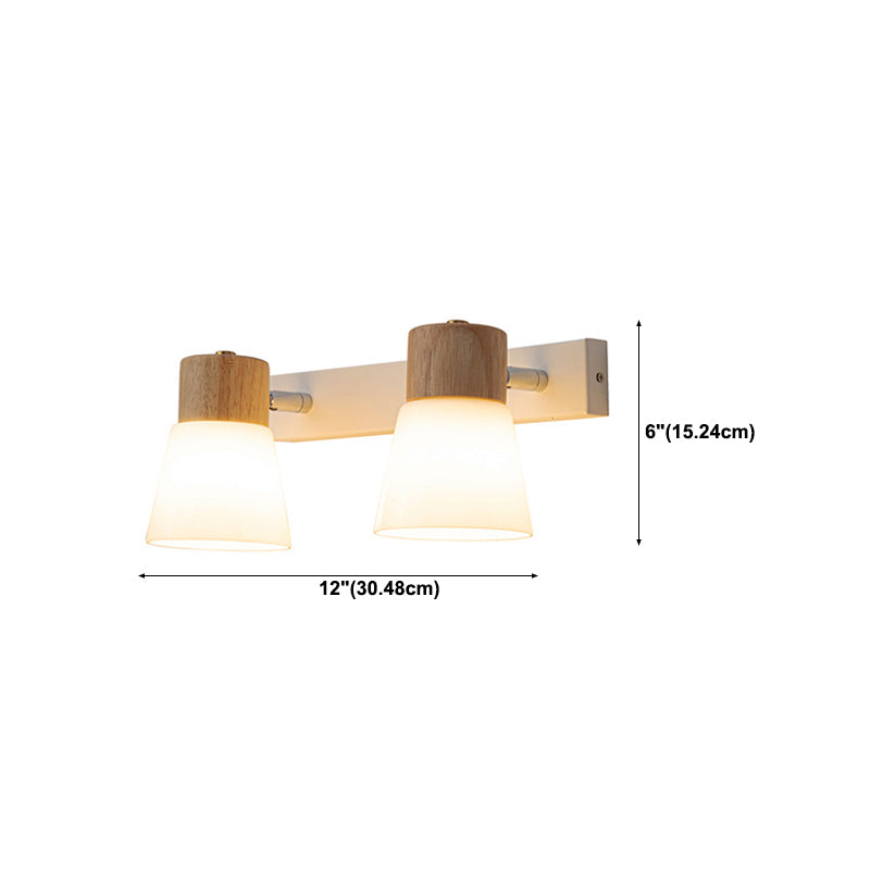 Tapered Wall Mount Light Fixture Modern Sconce Lamp for Washroom