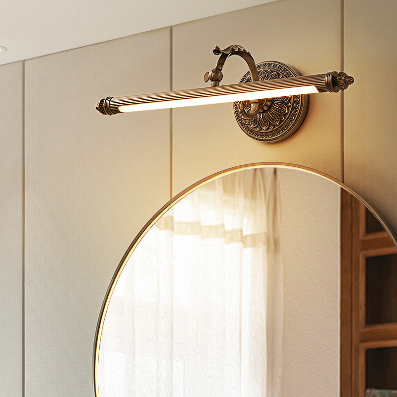 Single Modernism Bathroom Vanity Light LED Bath Bar in Brass/Bronze Finish