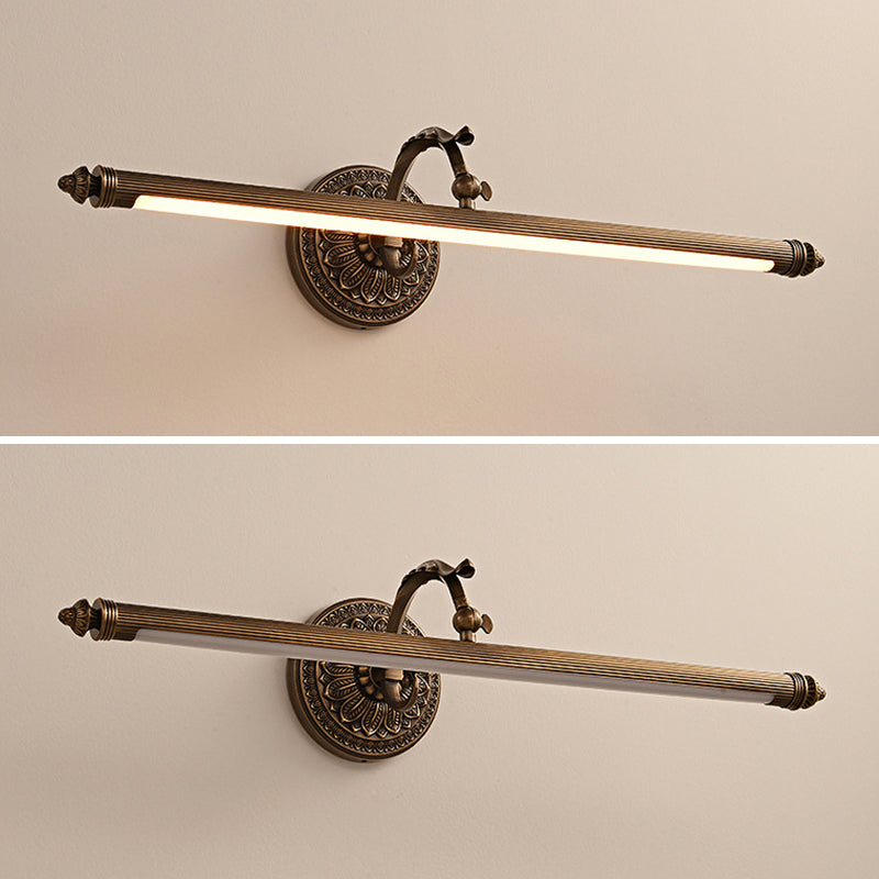 Single Modernism Bathroom Vanity Light LED Bath Bar in Brass/Bronze Finish