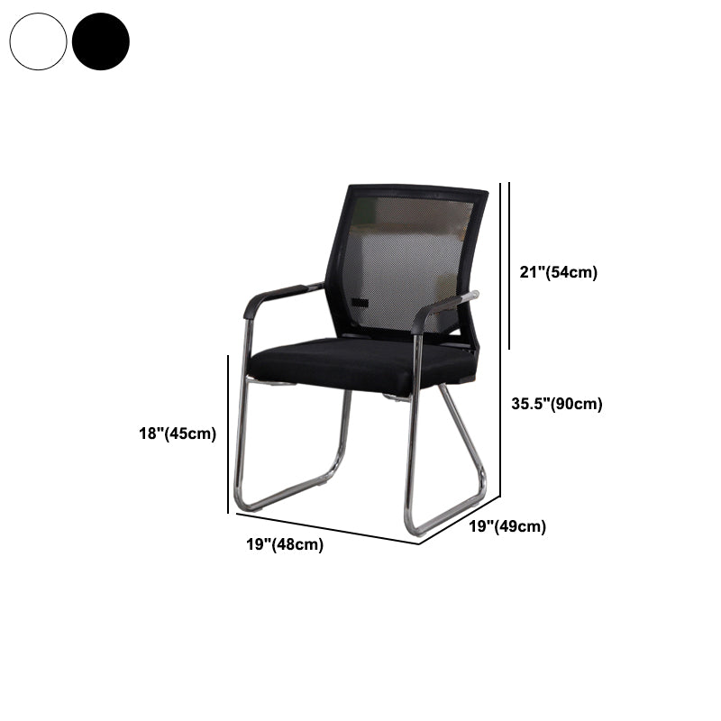 CorLiving Workspace Modern Office Chair Black Mid-Back Mesh Desk Chair