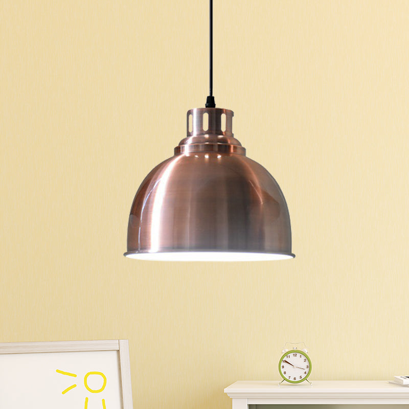 Iron Rose Gold Hanging Lighting Cone/Dome/Flared Shade 1 Bulb Farmhouse Pendant for Restaurant