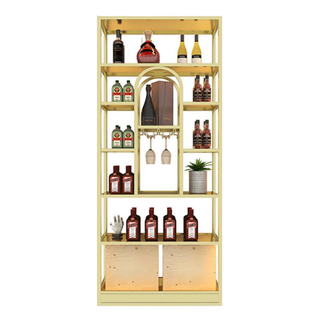 Freestanding Luxury Wine Jail Metal with Shelf Wine Rack Kit 11.8"Wide