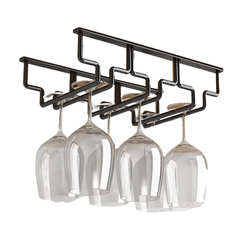 Contemporary Metal Glass & Stemware Holder Hanging Wine Glass Rack