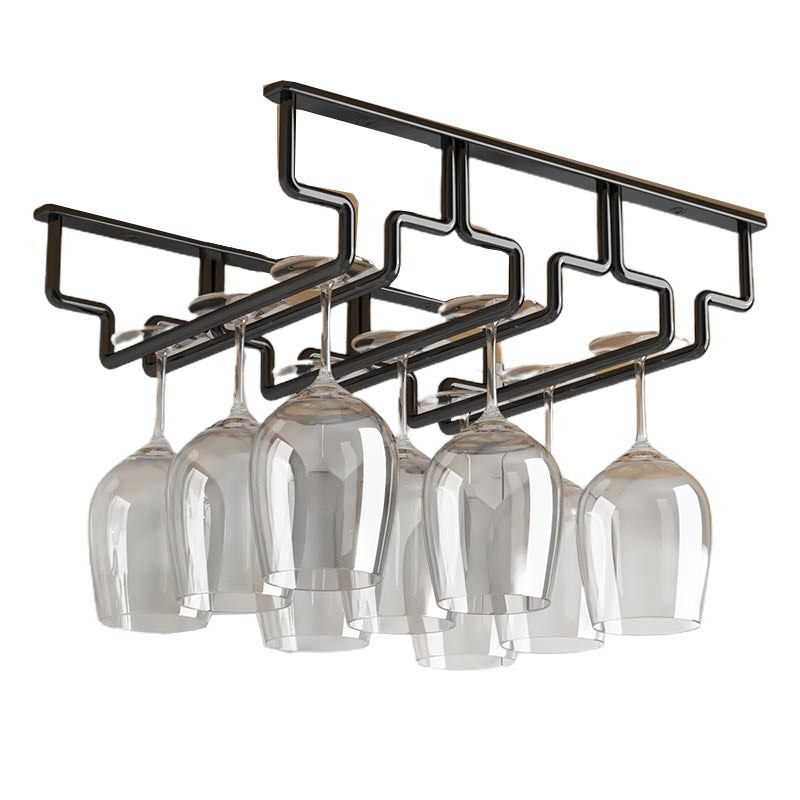 Contemporary Metal Glass & Stemware Holder Hanging Wine Glass Rack