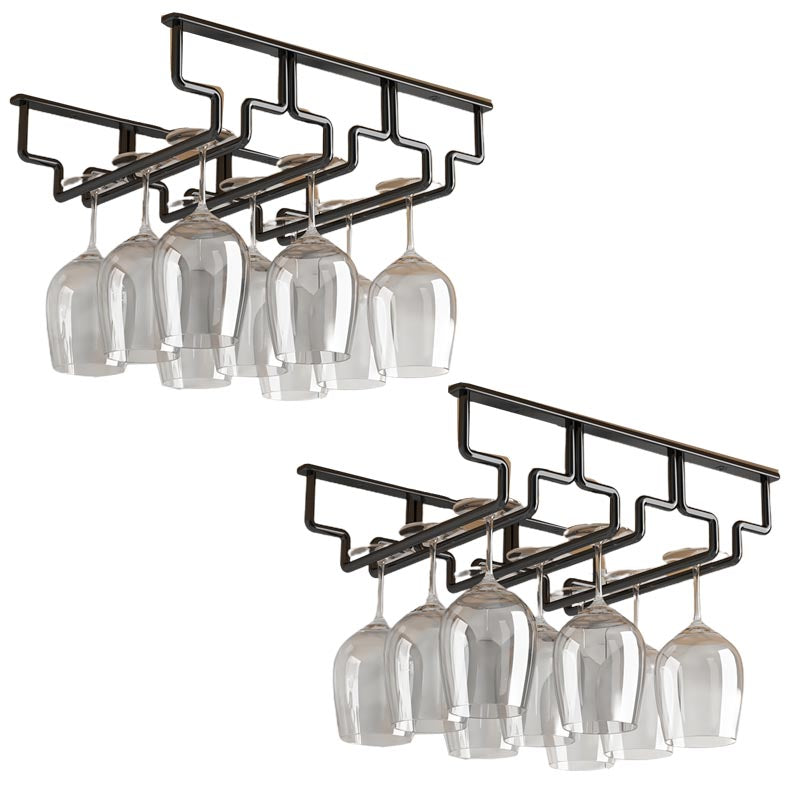 Contemporary Metal Glass & Stemware Holder Hanging Wine Glass Rack