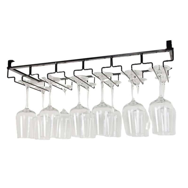 Modern Hanging Wine Glass Rack Metal Glass & Stemware Holder under Cabinet