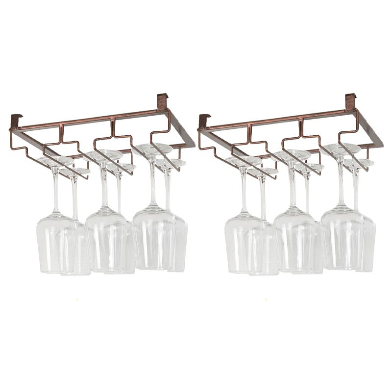 Modern Hanging Wine Glass Rack Metal Glass & Stemware Holder under Cabinet