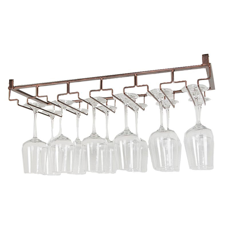 Modern Hanging Wine Glass Rack Metal Glass & Stemware Holder under Cabinet