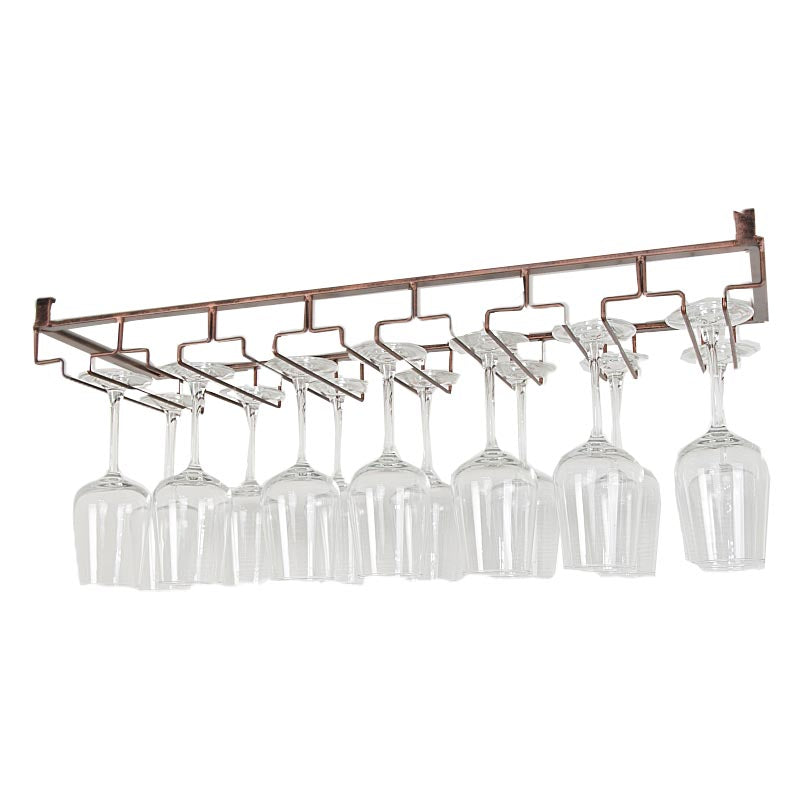 Modern Hanging Wine Glass Rack Metal Glass & Stemware Holder under Cabinet