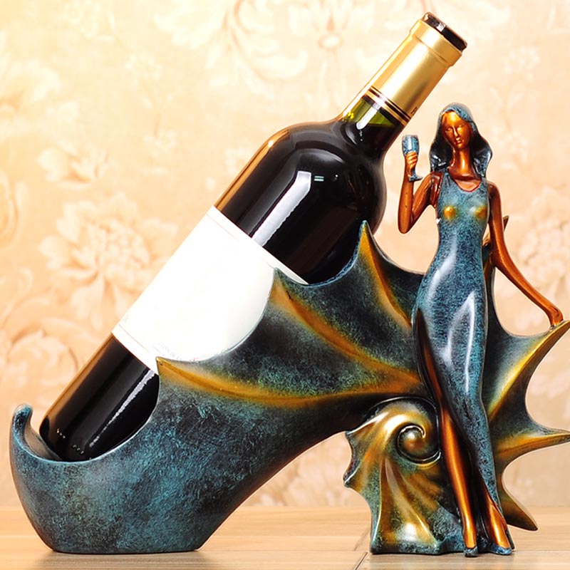 Luxury Tabletop Bottle Wine Rack Resin Wine Bottle Holder for Living Room